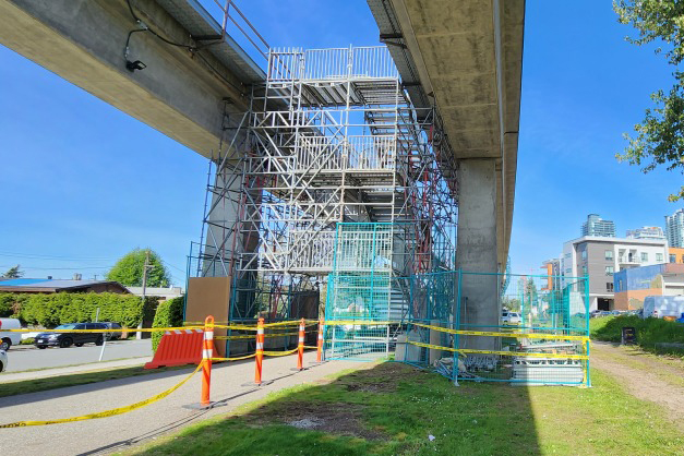 Temporary staircase at Royal Oak