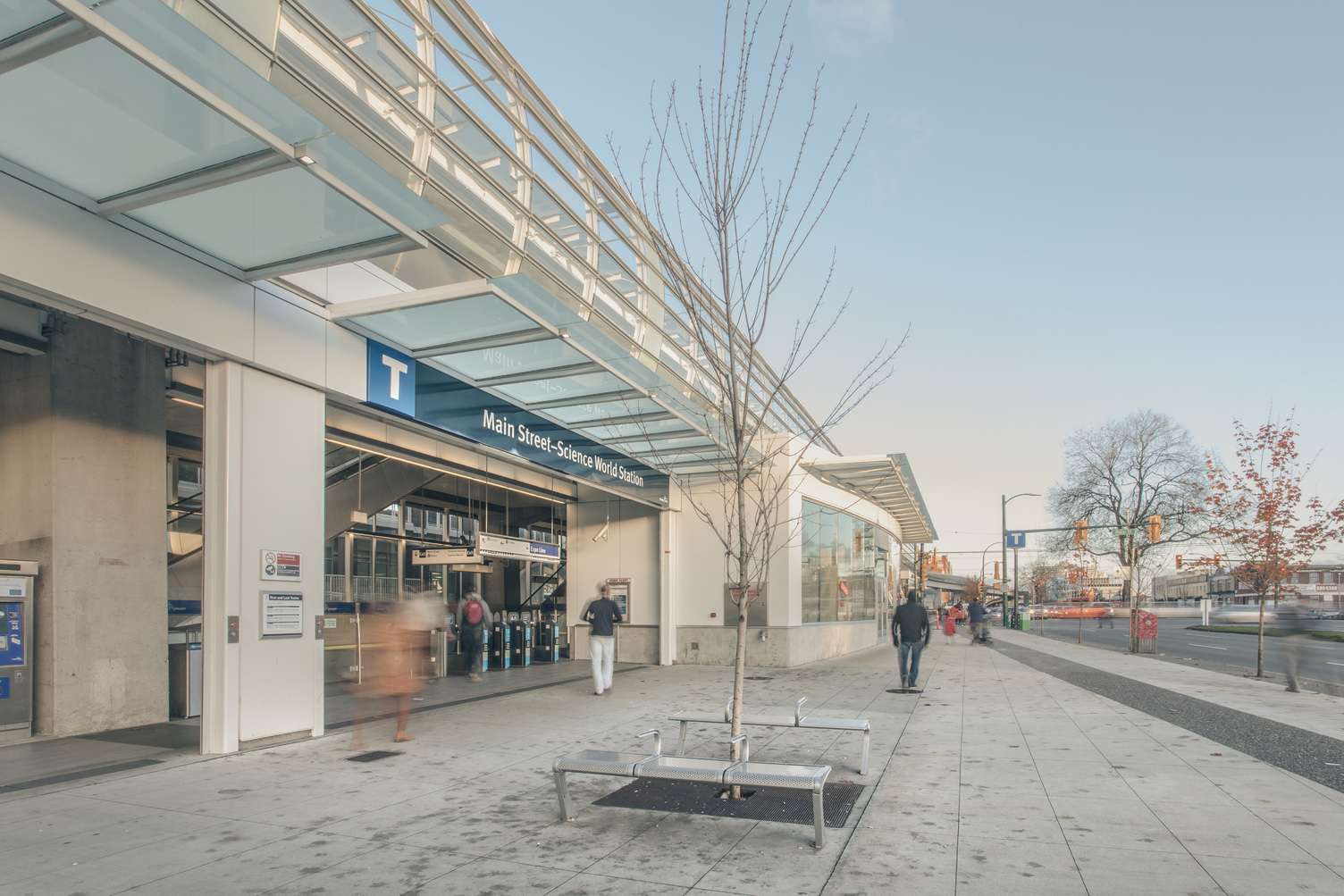 Exterior shot of Main Street–Science World Station
